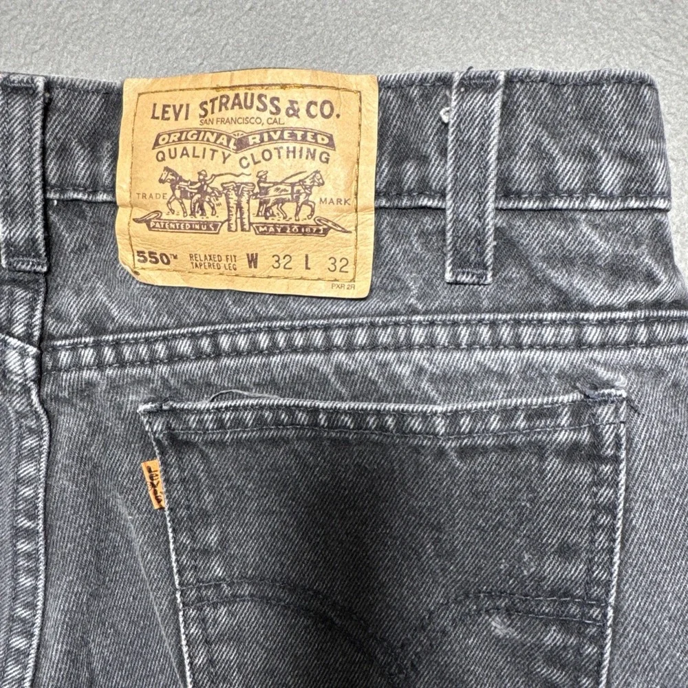 VTG 1996 Levis 550 Jeans Men 32x32 (30x31) Gray Faded Orange Tab Relaxed Tapered